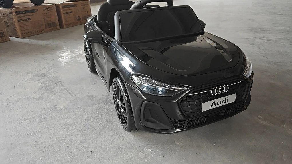 AIYAPLAY Carro Elétrico Infantil 12V Audi A5L com Telecomando, Bateria de Lítio, 2 Motores, Telecomando, Preto | Aosom Portugal