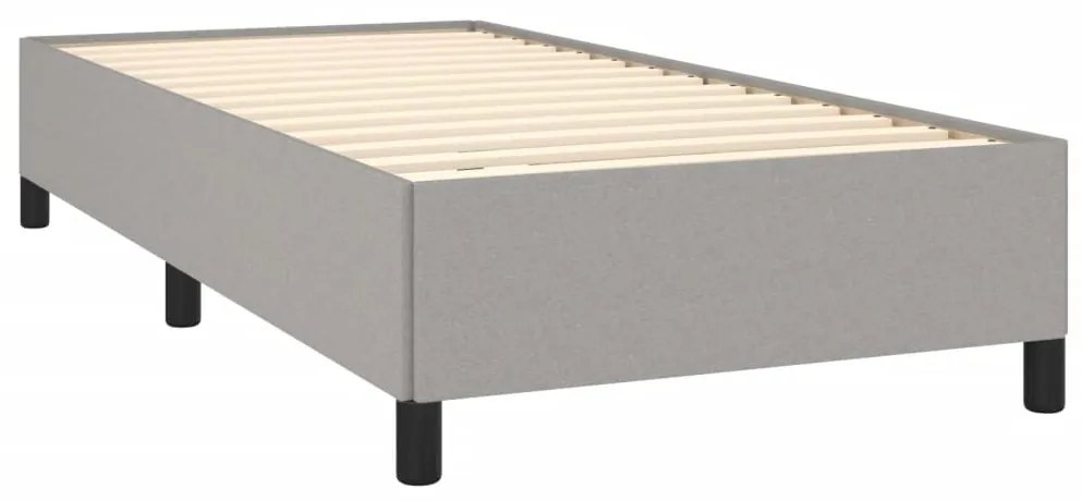 Estrutura de cama 100x200 cm tecido cinza-claro