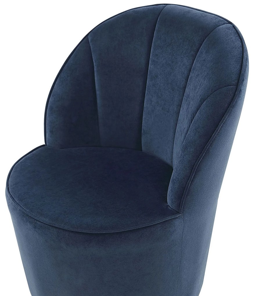 Poltrona de veludo azul escuro ALBY Beliani
