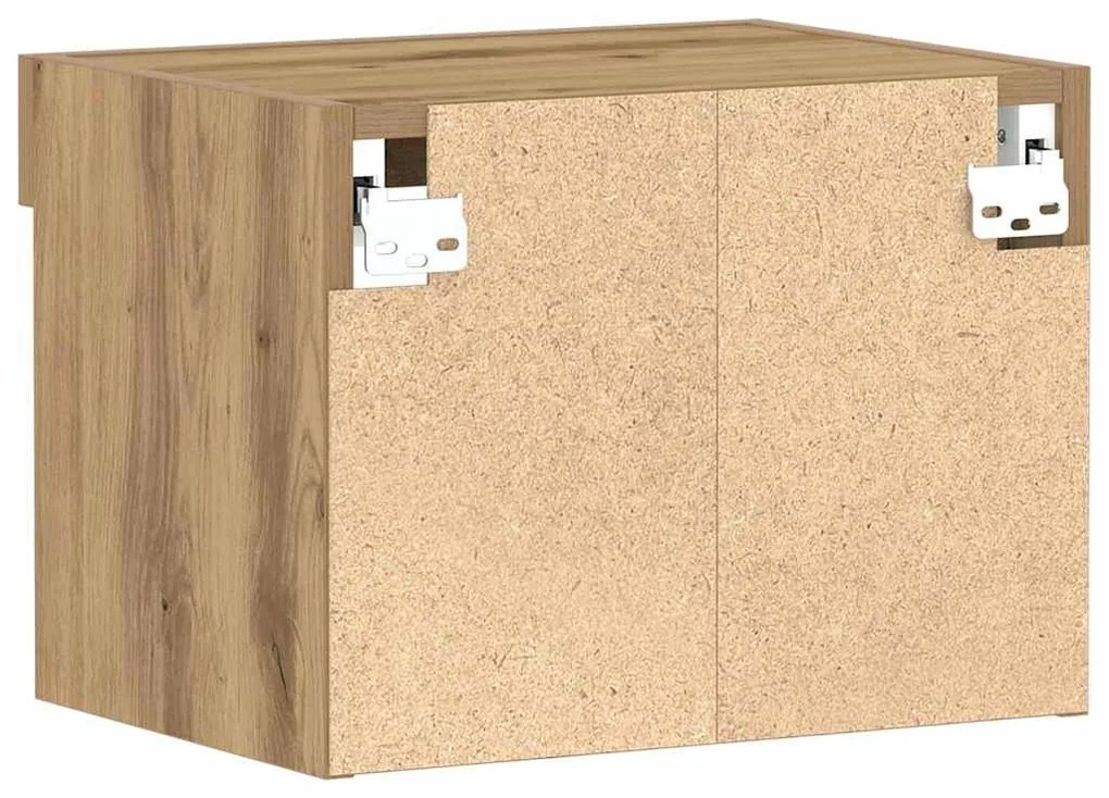 Armários de parede vidaXL com luzes LED 2 pcs Carvalho artesanal 40x30