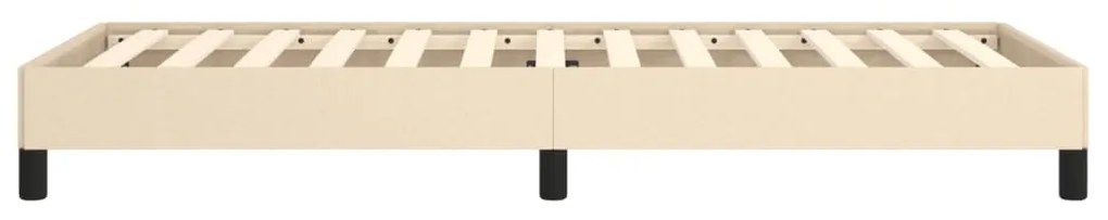 Estrutura de cama sem colchão 90x200 cm tecido creme