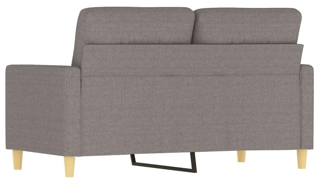 Sofá de 2 lugares tecido 120 cm cinzento-acastanhado