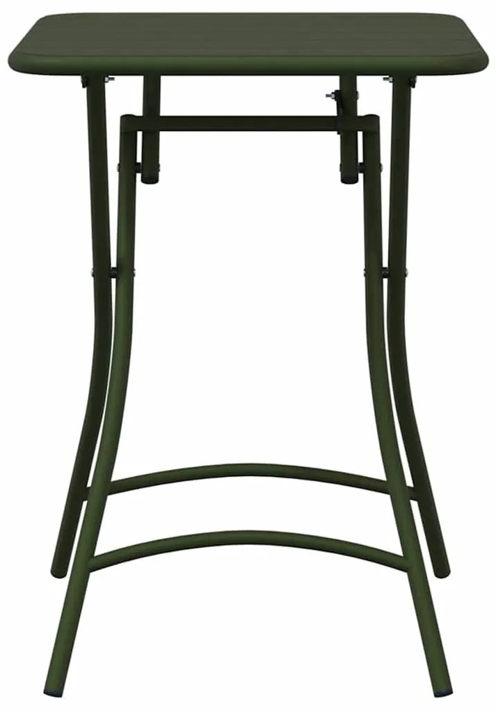 Mesa de Jardim Verde Escura Rebatível 55x55x73 cm - Aço