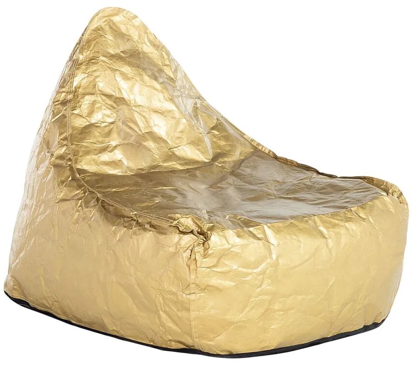 Pufe poltrona dourado DROP Beliani