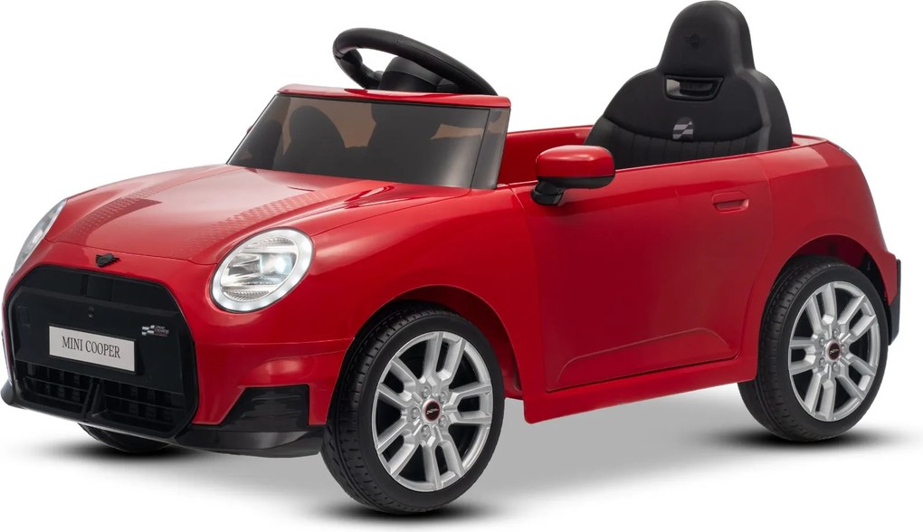 Carro elétrico para crianças 12V Mini Cooper MP3 Player com Controlo remoto, bateria de Lítio Licença Original Vermelho