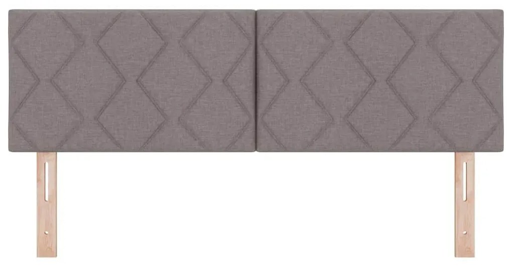 Cabeceira com Design de Blocos de Diamante em Taupe de 160 cm em Tecid