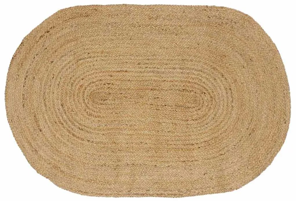 vidaXL Tapetes de área Oval Natural 122 x 183 cm Juta