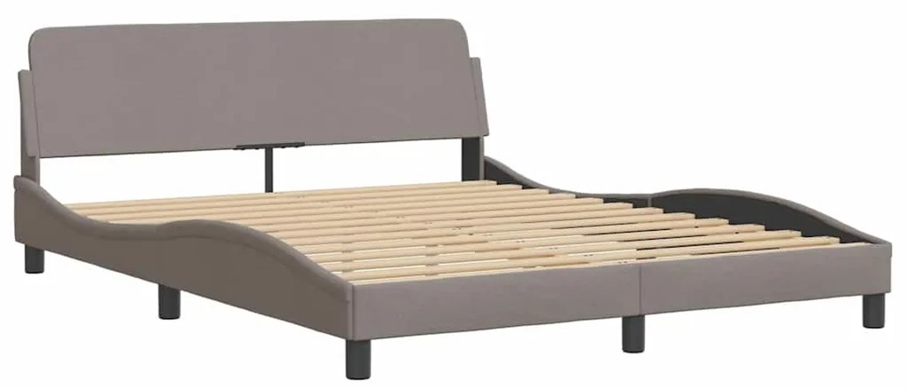 Estrutura de cama com LED sem colchão 160x200 cm tecido