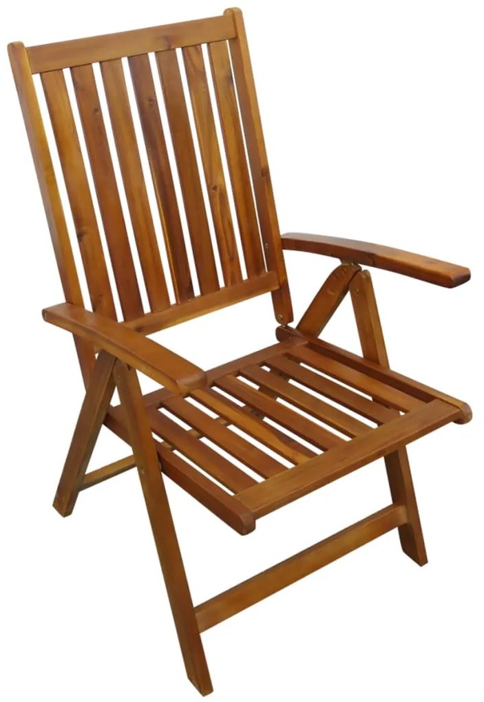 7 pcs conjunto de jantar exterior madeira acácia maciça