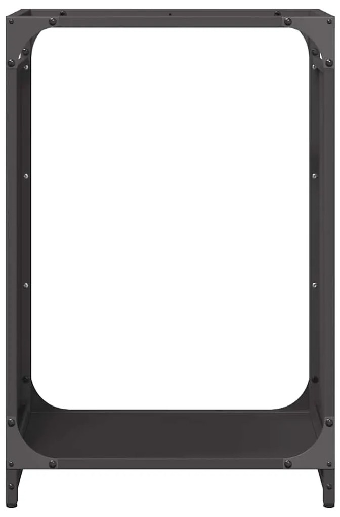 Suporte para lenha 44x28x65 cm aço laminado a frio preto