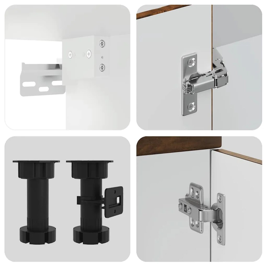 11 peças armário de cozinha conjunto Kalmar carvalho defumado