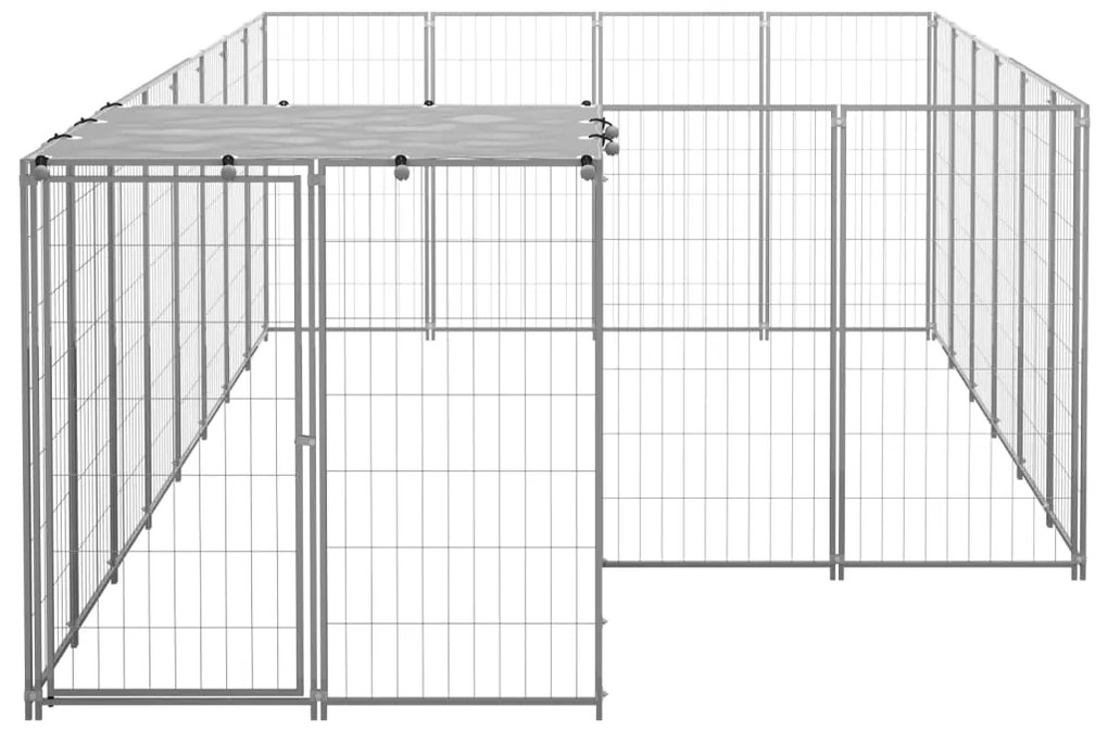 Canil 8,47 m² aço prateado