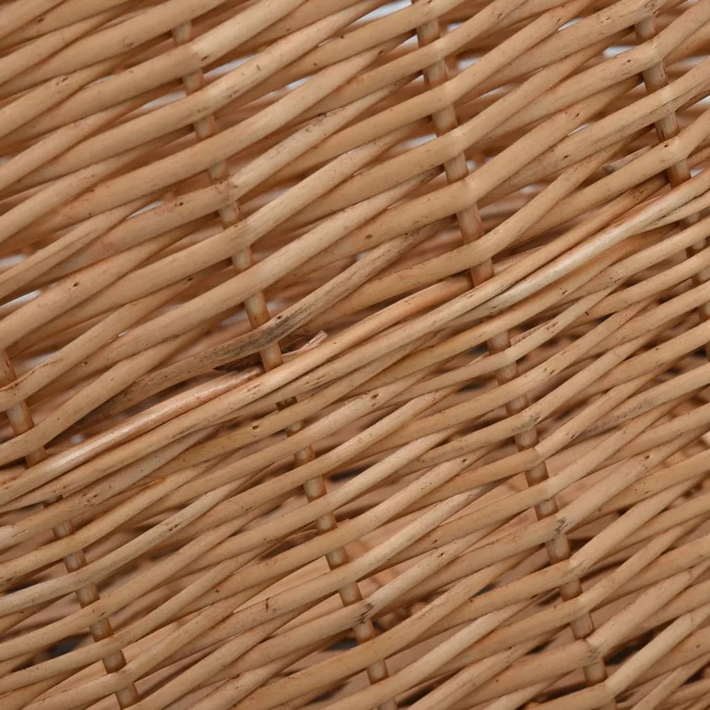 Cesto para lenha com pegas 78x54x34 cm salgueiro natural