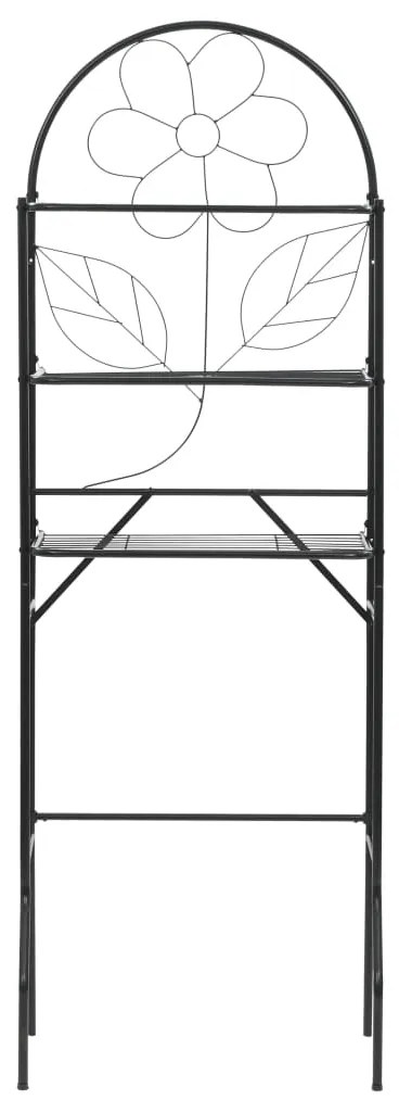 Toalheiro preto 60x33x174 cm