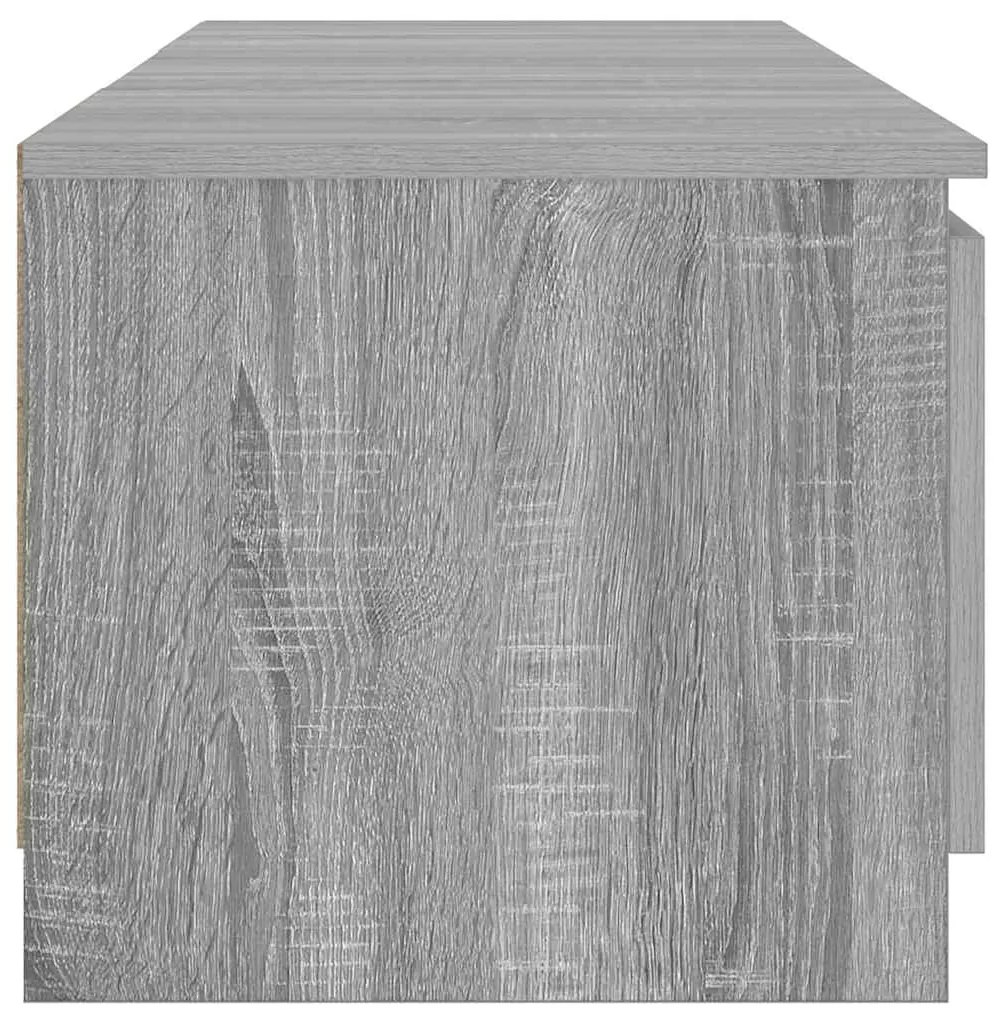 Móvel de TV com luzes LED 140x40x36 cm cinzento sonoma