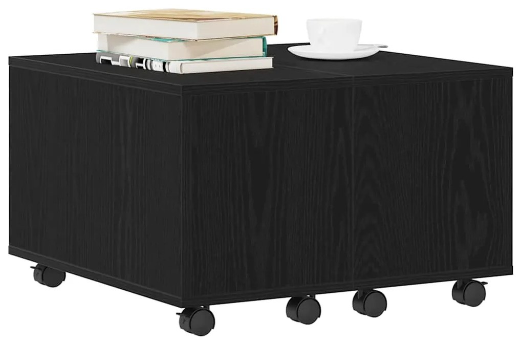 Mesa de Café vidaXL Carvalho Preto 60x60x38 cm Madeira Injetada