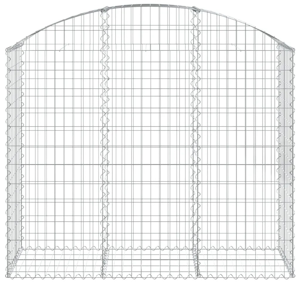 Cesto gabião arqueado 150x50x120/140 cm ferro galvanizado