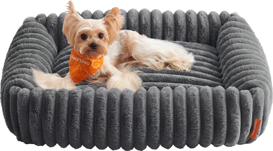 Cama para cães 71x55x18 cm, ortopédica e lavável cinzento-chumbo