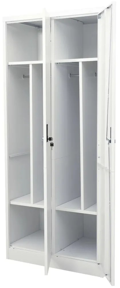 Roupeiro 80x50x180 cm aço cinzento-claro