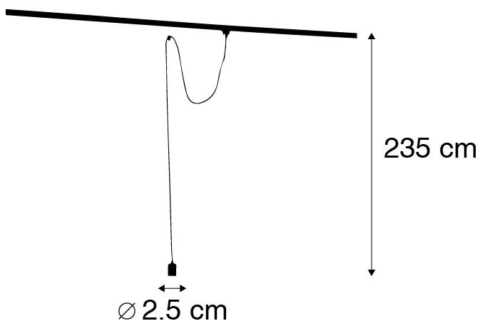 Candeeiro Pendente com Suspensão em Trilho Preto - Cavalux
