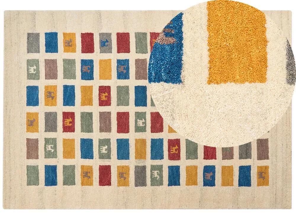 Tapete Gabbeh em lã multicolor 160 x 230 cm MURATLI Beliani