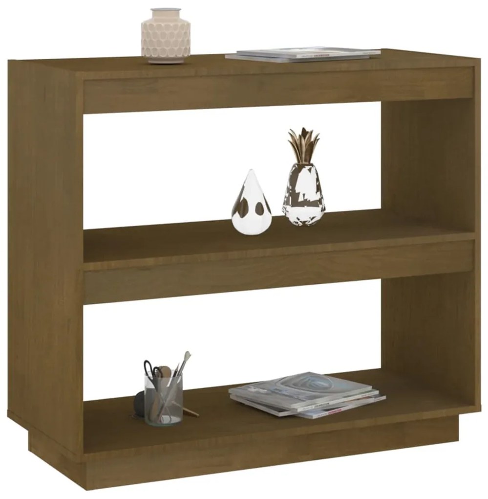 Estante 80x35x71 cm pinho maciço castanho mel