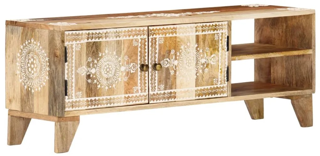 vidaXL Móvel de TV 110x30x40 cm madeira de mangueira maciça