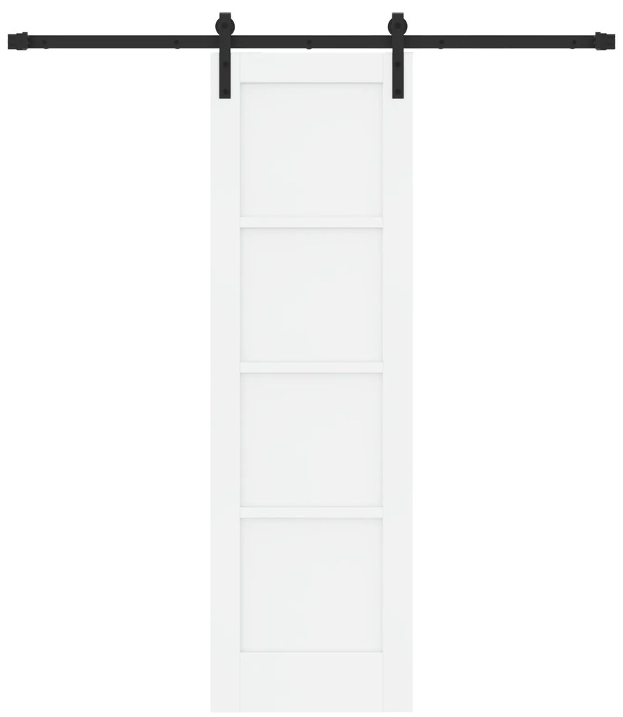 Porta Deslizante com Conjunto de Ferragens Branca 61x198.5 cm em Madei