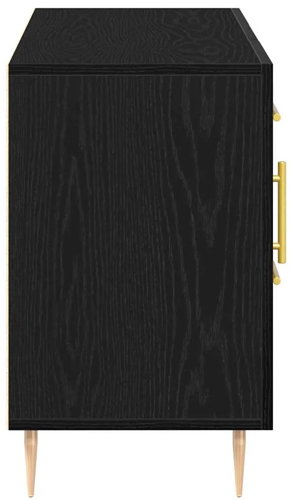 Buffet vidaXL Preto Carvalho 100x36x60 cm Madeira de Engenharia