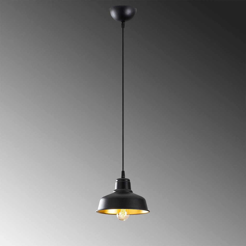 Candeeiro de Teto Berceste – Preto – 19 x 19 cm