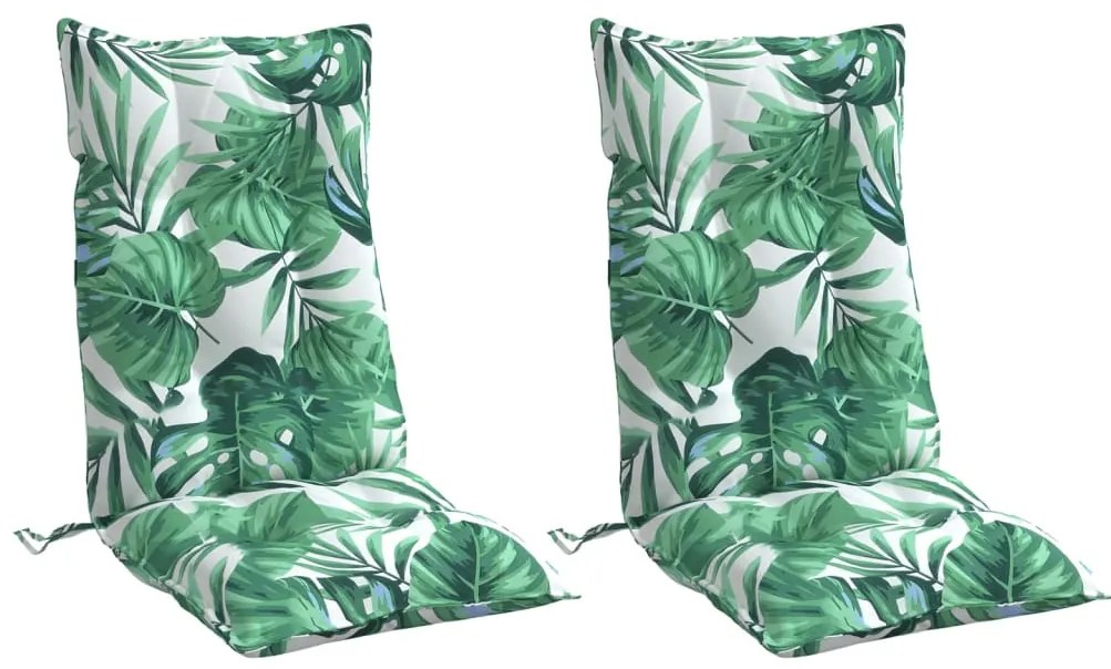 Almofadões p/ cadeira encosto alto 2 pcs tecido oxford folhas
