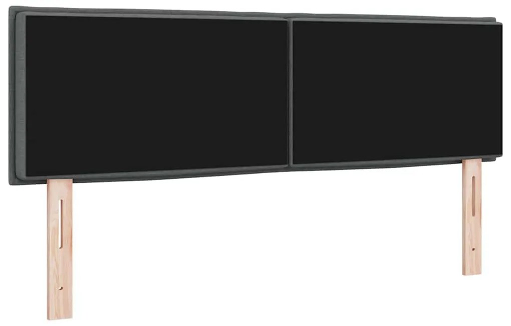 Cabeceira vidaXL Design Linhas Cinza Escuro 160 cm Tecido