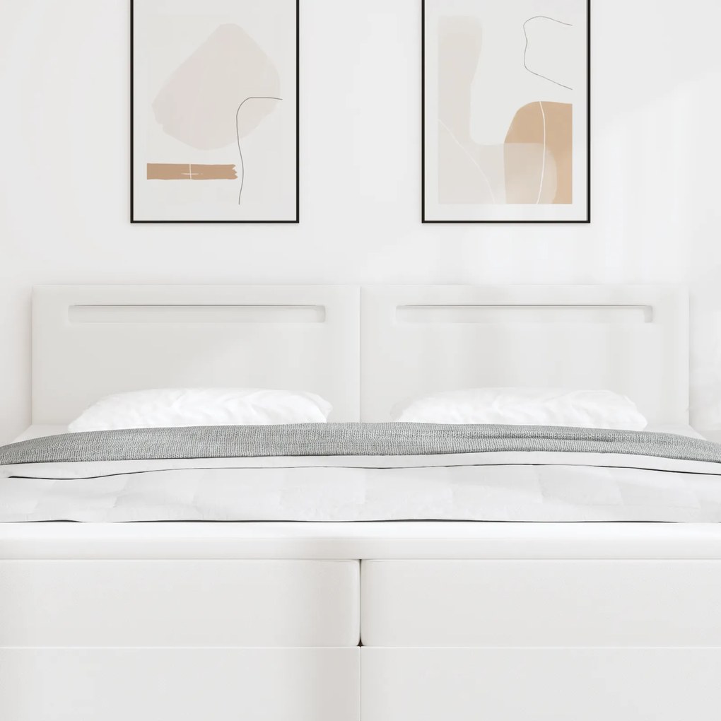 Cabeceira vidaXL Design Simples Branco Puro 200 cm Couro Sintético