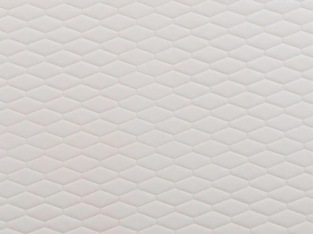 Cama de solteiro em veludo branco creme 90 x 200 cm BAYONNE Beliani