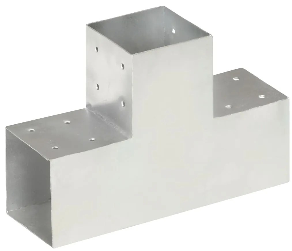 vidaXL Base para poste em forma de T 101x101 mm metal galvanizado