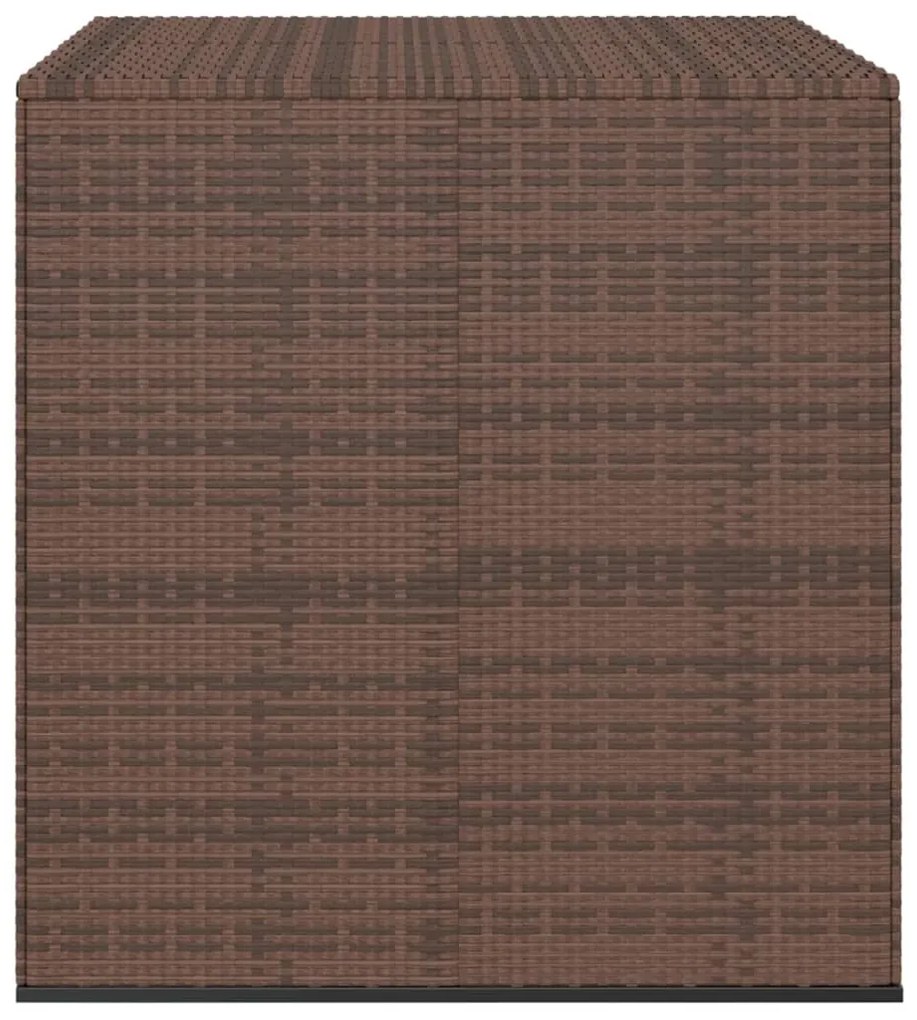 Caixa para almofadões de jardim 100x97,5x104cm vime PE castanho