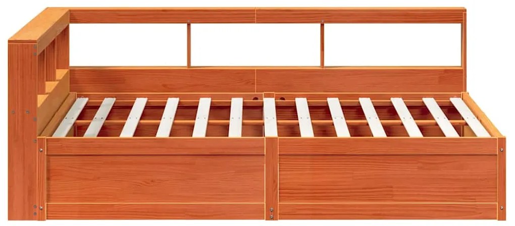 Cama com estante sem colchão 160x200 cm pinho maciço