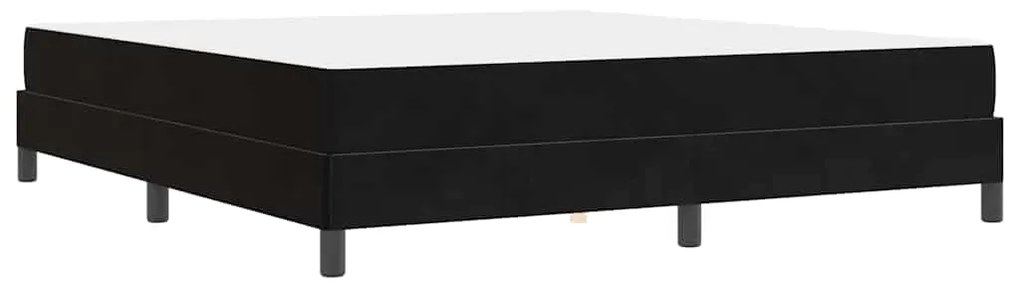 Cama box spring com colchão Preto 180 x 200 cm Veludo