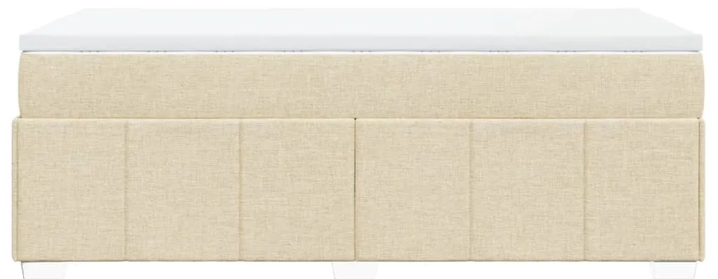 Cama com molas/colchão 80x200 cm tecido cor crème