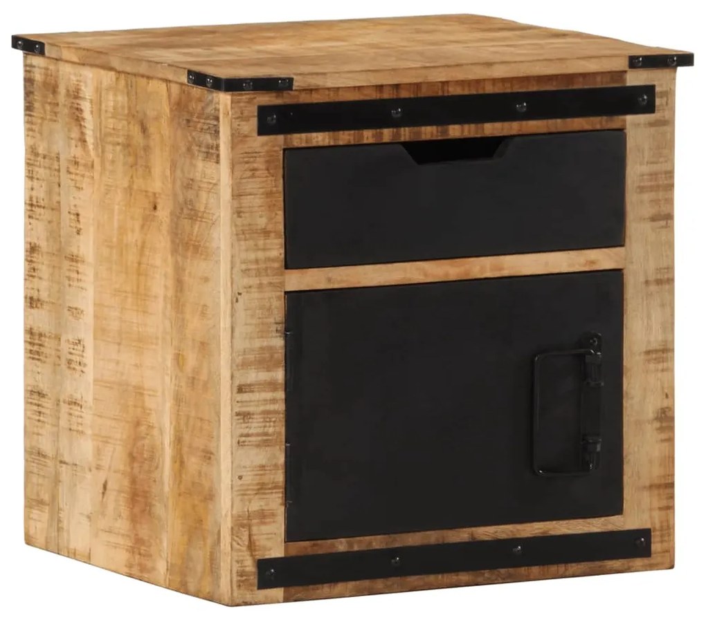 Mesa de cabeceira 45x40x45 cm madeira de mangueira maciça