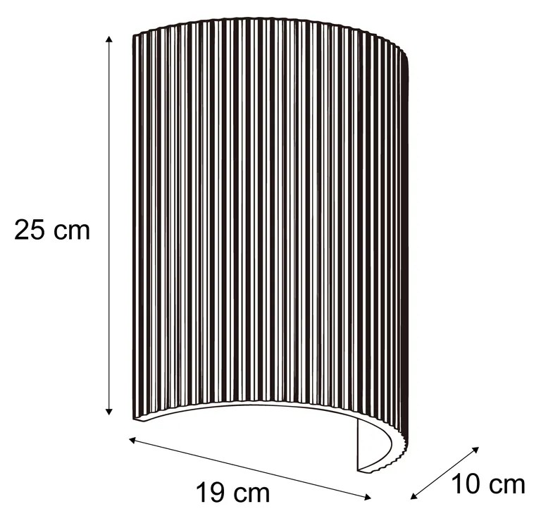 Candeeiro de Parede Escandinavo Bege Oval - Plaster