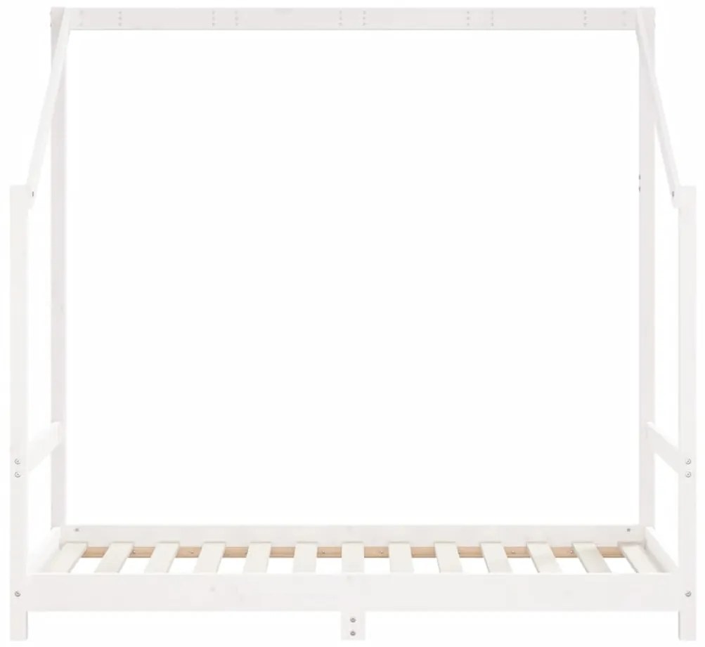 Estrutura de cama infantil 80x160 cm pinho maciço branco