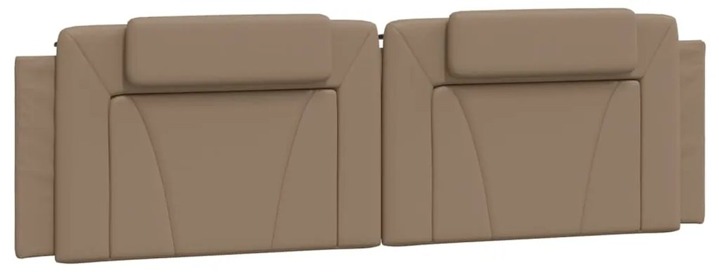 Cama com colchão 180x200 cm couro artificial cappuccino