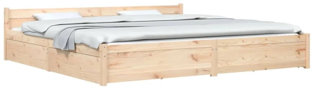 Estrutura de cama c/ gavetas 180x200 cm tamanho Super King