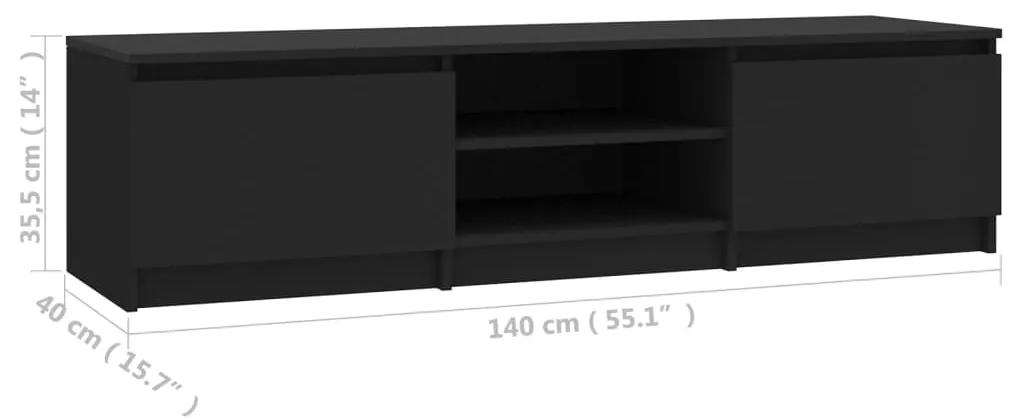 Móvel de TV Infinity de 140cm - Preto - Design Moderno