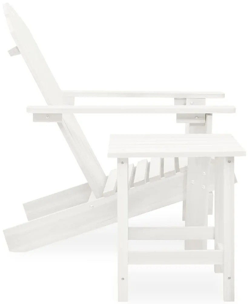 Cadeira de jardim Adirondack com mesa madeira de abeto branco