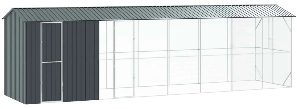 vidaXL Gaiola para Pássaros Antracite 860 x 208 x 247 cm