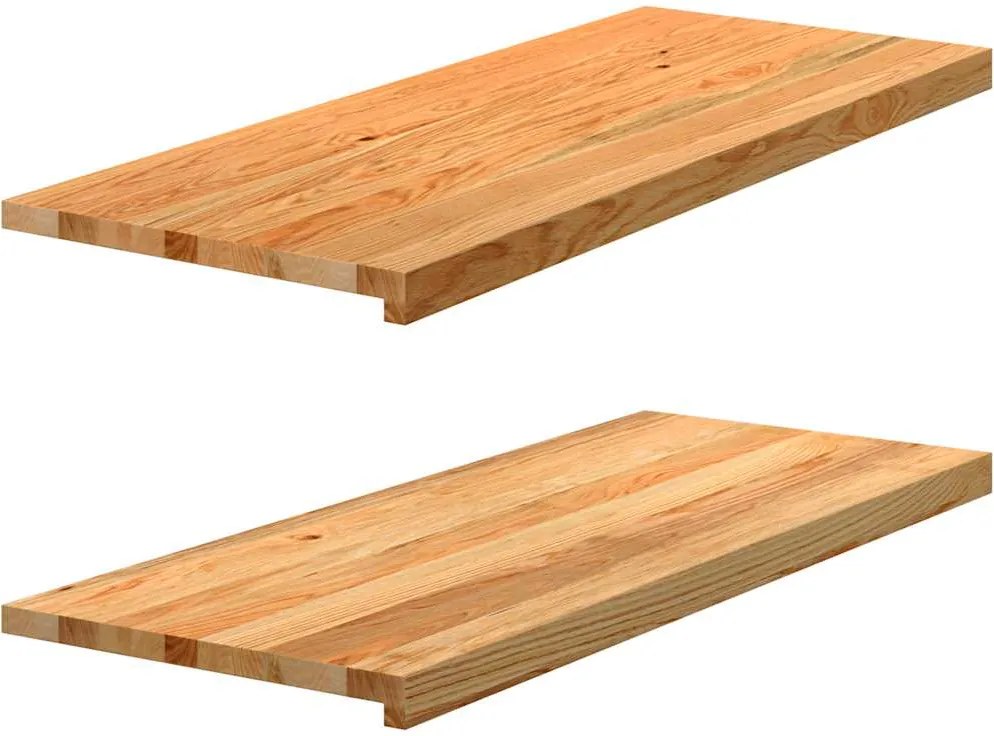 vidaXL Soleiras da janela 2 pcs 100x40x2 cm carvalho castanho-claro