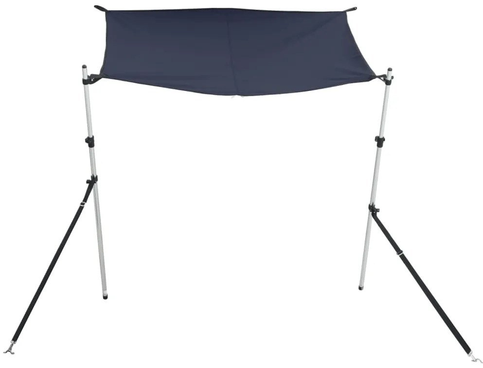 Conjunto extensão de toldo em T 170x170x(113-182,5) cm azul