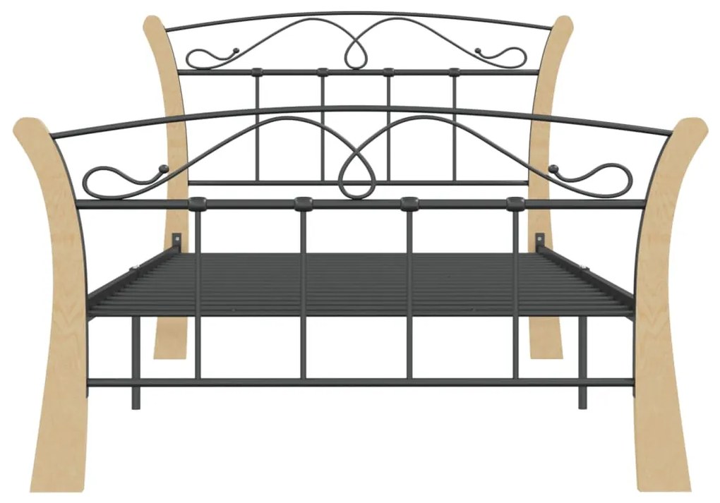 Estrutura de cama 100x200 cm metal preto